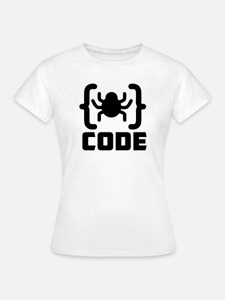Spin Logo Schattenbild Spionage Software - Frauen T-Shirt - Weiß