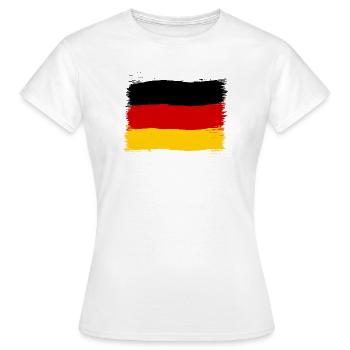 Allemagne couleurs noir rouge or - T-shirt Femme - blanc - Devant - AI Model Female 172 dark (172cm)
