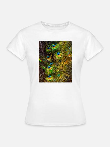Pfauenfedern - Frauen T-Shirt - Weiß