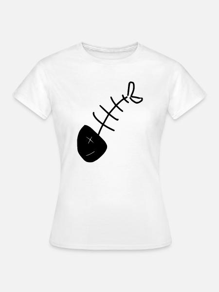 Toter Fisch Fischgräte Geschenk Angler - Frauen T-Shirt - Weiß