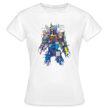 Cyber Android Résumé - T-shirt Femme - blanc - Devant - AI Model Female 172 dark (172cm)