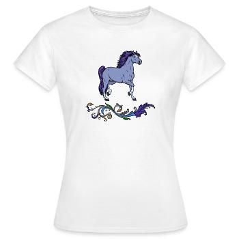 Fan de chevaux Islandais Amour des chevaux Chevaux islandais - T-shirt Femme - blanc - Devant - AI Model Female 172 dark (172cm)