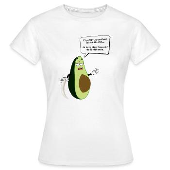 L'avocat de la défense - T-shirt Femme - blanc - Devant - AI Model Female 172 dark (172cm)