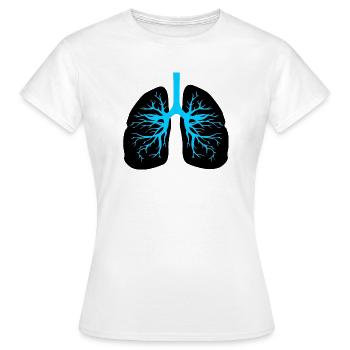 Poumons d’inhalothérapeute - T-shirt Femme - blanc - Devant - AI Model Female 172 dark (172cm)