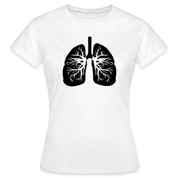 Poumons d’inhalothérapeute - T-shirt Femme - blanc - Devant - AI Model Female 172 dark (172cm)