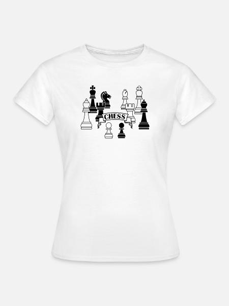Schachfiguren Schach - Frauen T-Shirt - Weiß