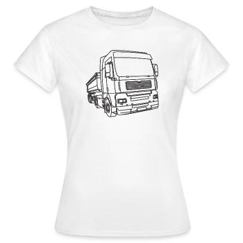 Croquis de camion - T-shirt Femme - blanc - Devant - AI Model Female 172 dark (172cm)