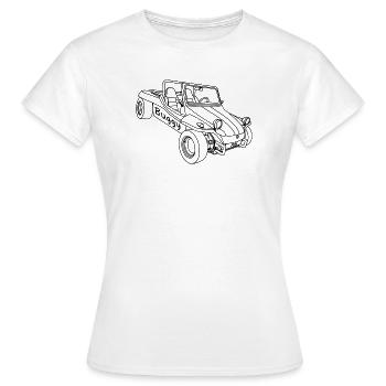 Buggy - Frauen T-Shirt - Weiß - Vorne - AI Model Female 172 dark (172cm)