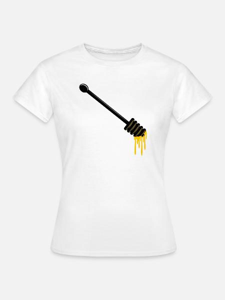 Honiglöffel mit Honig - Frauen T-Shirt - Weiß