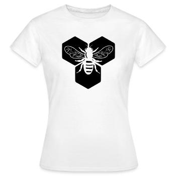 Bee in honeycomb - Women's T-Shirt - white - Front - AI Model Female 172 dark (172cm)