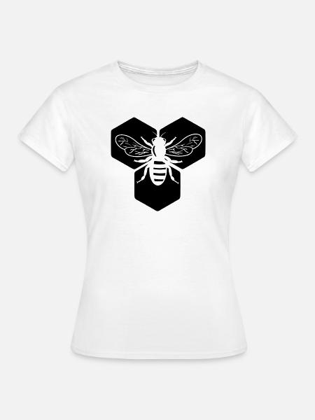Abeille en nid d’abeille - T-shirt Femme - blanc