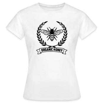 Abeilles en couronne de laurier - T-shirt Femme - blanc - Devant - AI Model Female 172 dark (172cm)