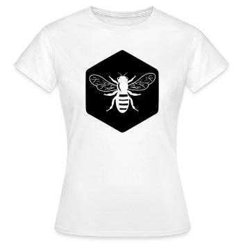 Lorsqu’il est découpé en nid d’abeille - T-shirt Femme - blanc - Devant - AI Model Female 172 dark (172cm)
