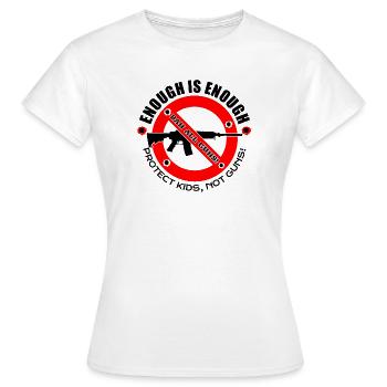 | ANTI ARMES À FEU ASSEZ C’EST ASSEZ - T-shirt Femme - blanc - Devant - AI Model Female 172 dark (172cm)