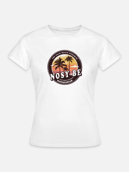 Nosy Be Madagaskar Strand Design - Frauen T-Shirt - Weiß