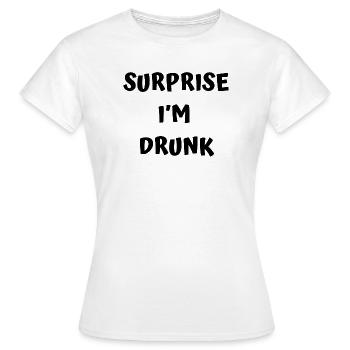 Texte drôle d’ivrogne - T-shirt Femme - blanc - Devant - AI Model Female 172 dark (172cm)