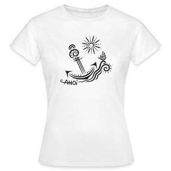 Anker Voyage Été Ahoi - T-shirt Femme - blanc - Devant - AI Model Female 172 dark (172cm)