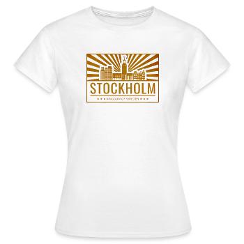 Stockholm - T-shirt Femme - blanc - Devant - AI Model Female 172 dark (172cm)