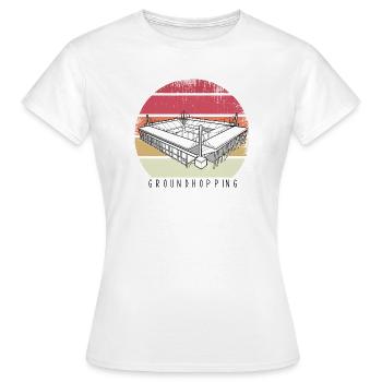 Fußball Groundhopping Stadion Fußballstadion Fan - Frauen T-Shirt - Weiß - Vorne - AI Model Female 172 dark (172cm)