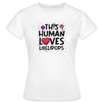 Sweet Tooth Statement Sweets Candy - Women's T-Shirt - white - Front - AI Model Female 172 dark (172cm)