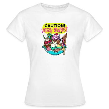 Cupcake Nachspeise Statement Naschen Süßigkeiten - Frauen T-Shirt - Weiß - Vorne - AI Model Female 172 dark (172cm)