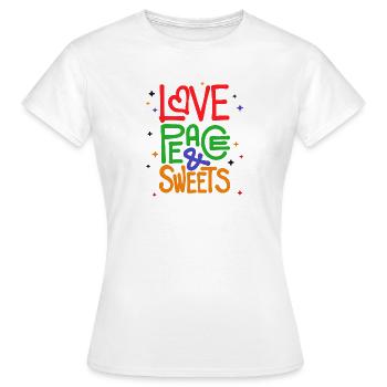 Sweets Statement Dessert Snacking Délicieux - T-shirt Femme - blanc - Devant - AI Model Female 172 dark (172cm)