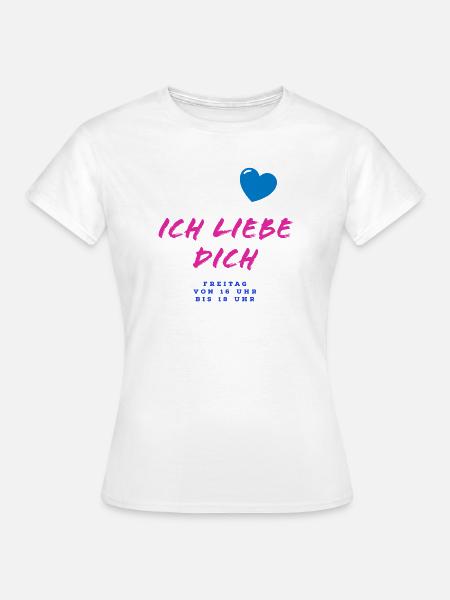 Herzliche Liebesbotschaft im Graffiti-Stil - Frauen T-Shirt - Weiß