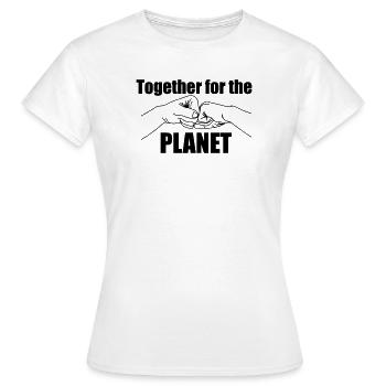 Ensemble pour notre terre - T-shirt Femme - blanc - Devant - AI Model Female 172 dark (172cm)
