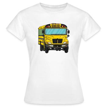 Schulbus - Frauen T-Shirt - Weiß - Vorne - AI Model Female 172 dark (172cm)