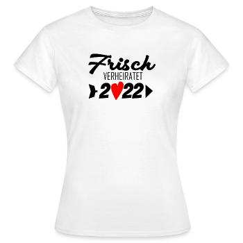 Frisch verheiratet 2022 - Frauen T-Shirt - Weiß - Vorne - AI Model Female 172 dark (172cm)