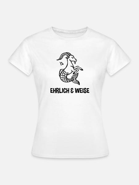 Steinbock Statement Galaxie Astrologie Tierkreis - Frauen T-Shirt - Weiß