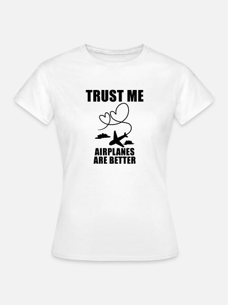 Flugzeuge Flugzeug Pilot Geschenk - Frauen T-Shirt - Weiß