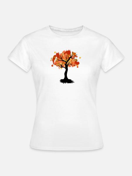 Herbstbaum - Frauen T-Shirt - Weiß