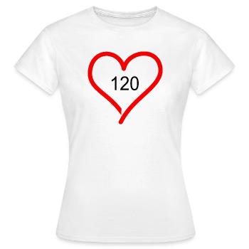 Tempo 120 - Frauen T-Shirt - Weiß - Vorne - AI Model Female 172 dark (172cm)