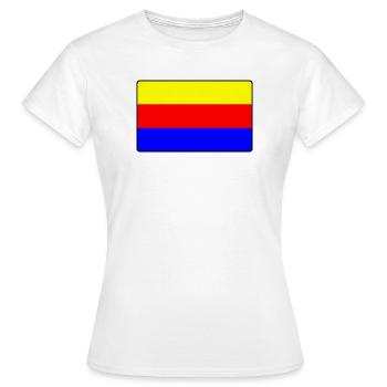 Drapeau de la province Hollande-Septentrionale - T-shirt Femme - blanc - Devant - AI Model Female 172 dark (172cm)
