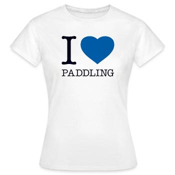 J’ADORE PAGAYER Kayak Paddle - T-shirt Femme - blanc - Devant - AI Model Female 172 dark (172cm)