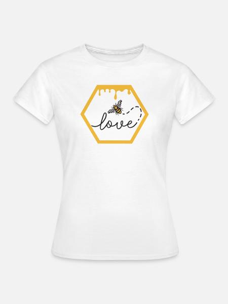 Liebe Honig - Frauen T-Shirt - Weiß