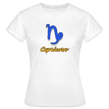 Signes du zodiaque Astronomie Capricorne ésotérique - T-shirt Femme - blanc - Devant - AI Model Female 172 dark (172cm)