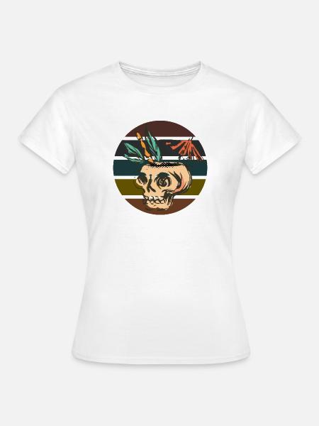 Skellet Halloween Design - Frauen T-Shirt - Weiß