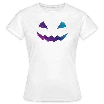 Halloween Kürbis Design Gesicht verkleidungen - Frauen T-Shirt - Weiß - Vorne - AI Model Female 172 dark (172cm)