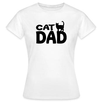 Cat Dad - T-shirt Femme - blanc - Devant - AI Model Female 172 dark (172cm)