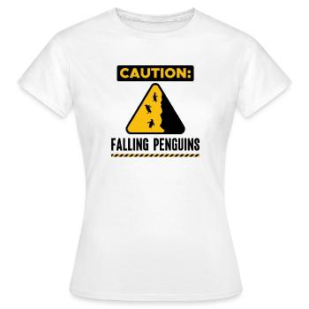 Pinguin Humorvoll Vögel Statement Seevogel - Frauen T-Shirt - Weiß - Vorne - AI Model Female 172 dark (172cm)