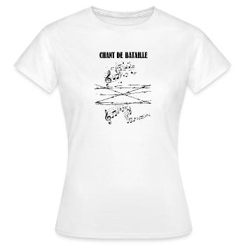 chant de bataille - T-shirt Femme - blanc - Devant - AI Model Female 172 dark (172cm)