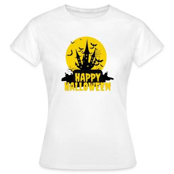 Castle Halloween Silhouette Night - Women's T-Shirt - white - Front - AI Model Female 172 dark (172cm)