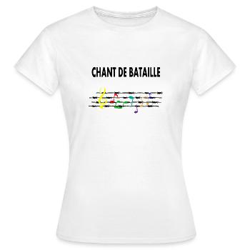 Chant de bataille - T-shirt Femme - blanc - Devant - AI Model Female 172 dark (172cm)