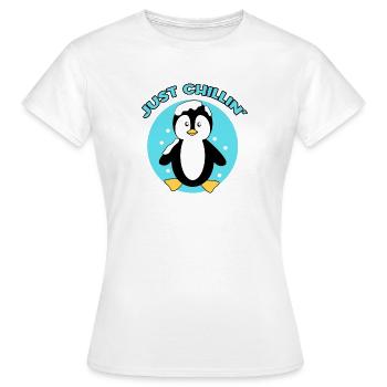 Arctique Animal Neige Pingouin froid Oiseau de mer Crème glacée Oiseau - T-shirt Femme - blanc - Devant - AI Model Female 172 dark (172cm)