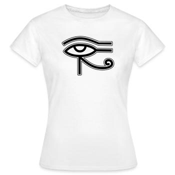 Oeil Horus Egypte - T-shirt Femme - blanc - Devant - AI Model Female 172 dark (172cm)