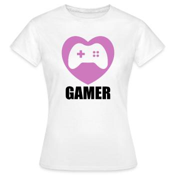 Joueur - T-shirt Femme - blanc - Devant - AI Model Female 172 dark (172cm)