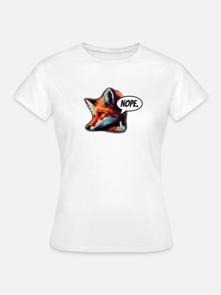 Fuchs Nope - Frauen T-Shirt - Weiß