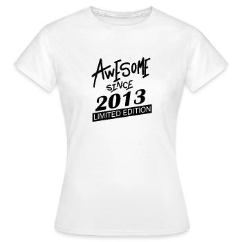2013 - Jahrgang 2013 - Frauen T-Shirt - Weiß - Vorne - AI Model Female 172 dark (172cm)